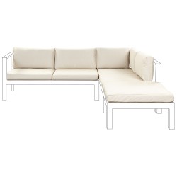 Komplet poszewek na poduchy ogrodowe MESSINA Złamana biel