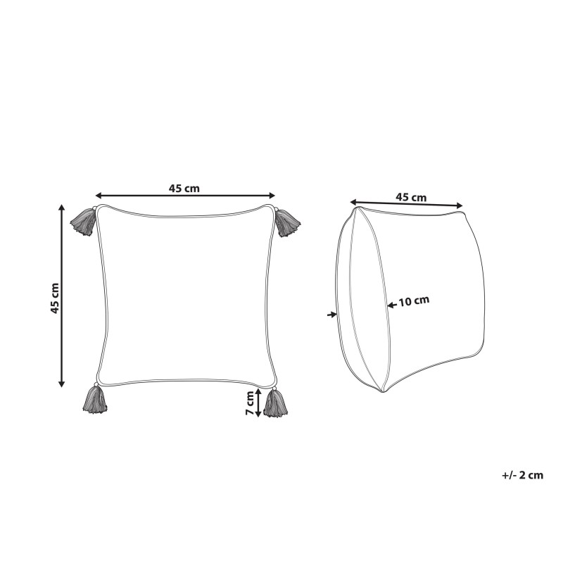 Poduszka dekoracyjna MALUS Bawełna 45 x 45 cm Jasnobrązowy Wzór orientalny