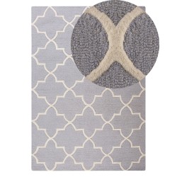 Dywan wełniany 140 x 200 cm szary SILVAN