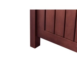 Ławka ogrodowa SOVANA 120 cm ze schowkiem Drewno akacjowe Bordowy