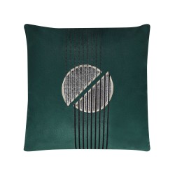 Zestaw 2 poduszek dekoracyjnych CEROPEGIA Welur 45 x 45 cm Szmaragdowy Wzór geometryczny