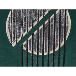 Zestaw 2 poduszek dekoracyjnych CEROPEGIA Welur 45 x 45 cm Szmaragdowy Wzór geometryczny