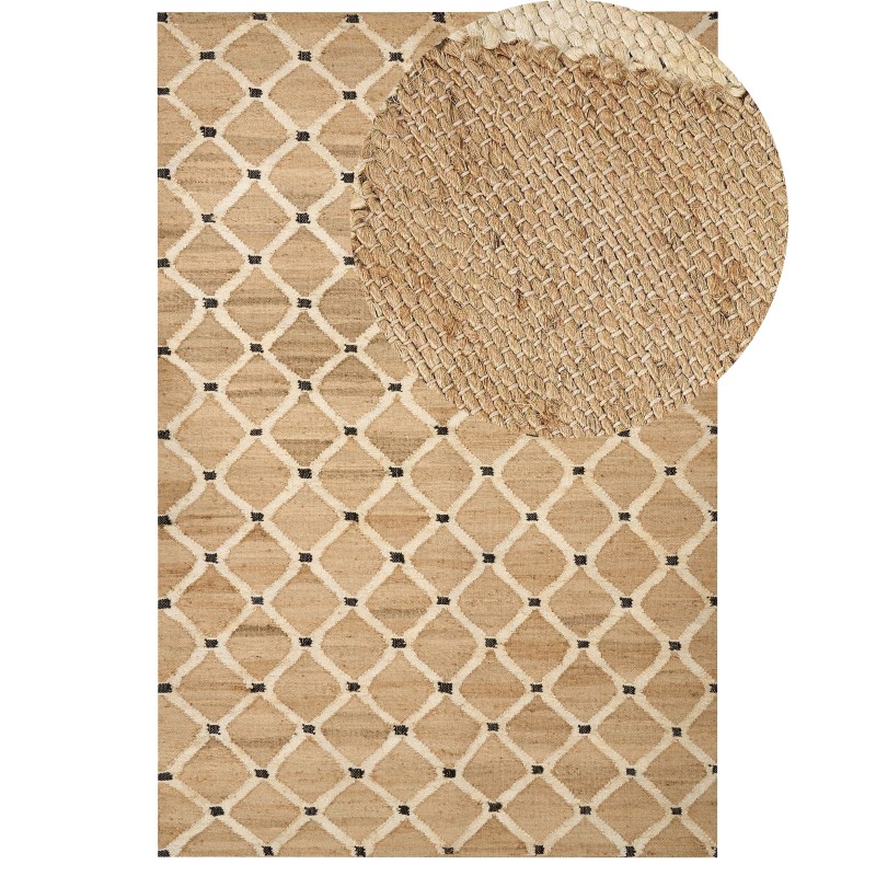 Dywan z juty 200 x 300 cm beżowy KALEKOY