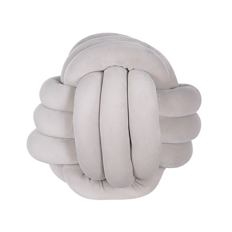 Poduszka dekoracyjna MALNI Welur 30 x 30 cm Jasnoszary Jednolity