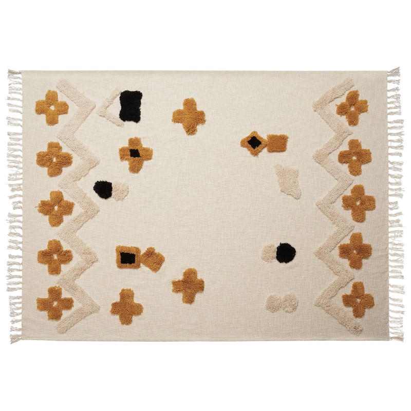 Koc ADONI Bawełna 130 x 180 cm Beżowy