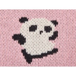 2 poduszki dla dzieci bawełniane w pandy 45 x 45 cm różowe TALOKAN