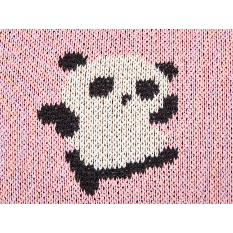 2 poduszki dla dzieci bawełniane w pandy 45 x 45 cm różowe TALOKAN