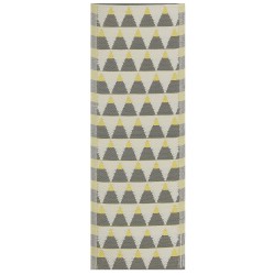 Dywan zewnętrzny 60 x 105 cm szaro-żółty HISAR