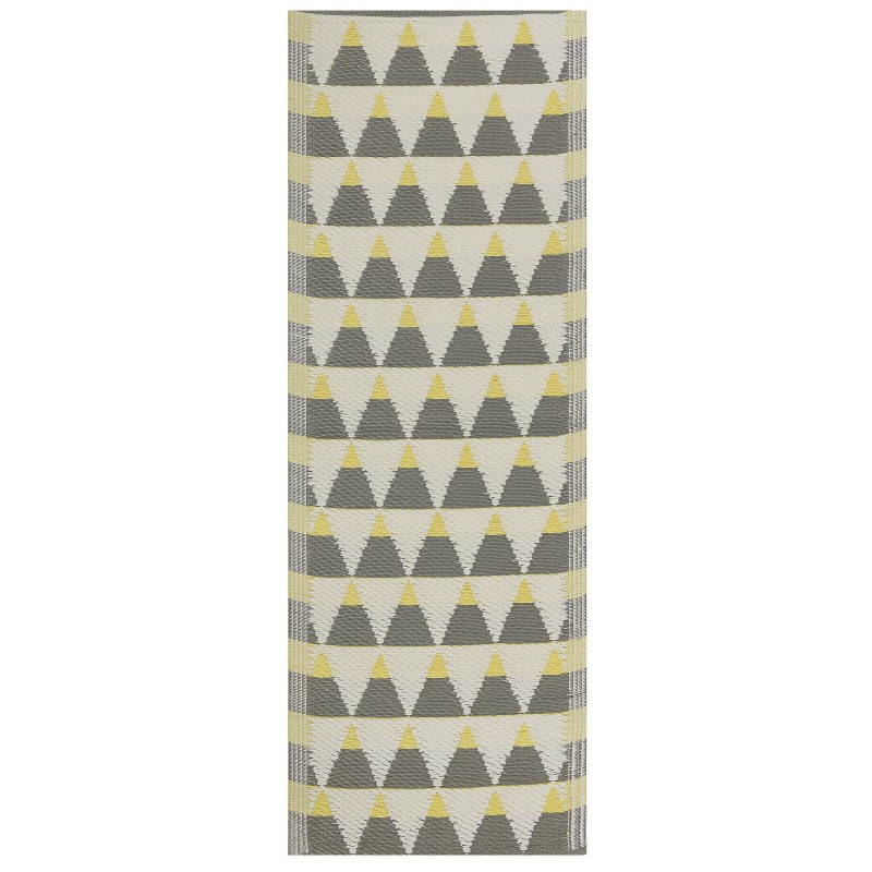 Dywan zewnętrzny 60 x 105 cm szaro-żółty HISAR