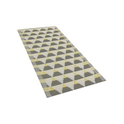 Dywan zewnętrzny 60 x 105 cm szaro-żółty HISAR