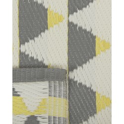 Dywan zewnętrzny 60 x 105 cm szaro-żółty HISAR