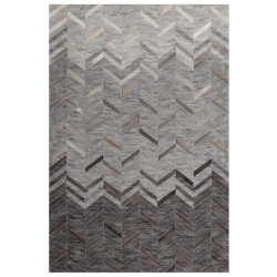 Dywan skórzany 140 x 200 cm szary ARKUM