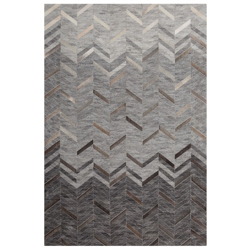 Dywan skórzany 140 x 200 cm szary ARKUM