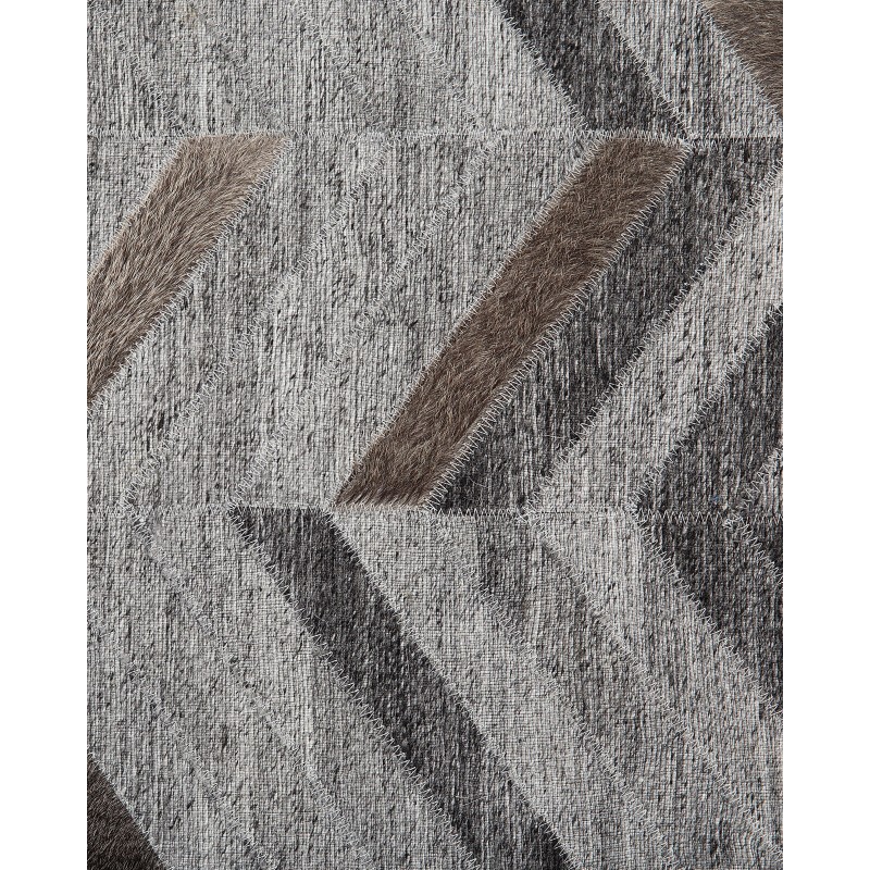 Dywan skórzany 140 x 200 cm szary ARKUM