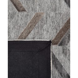 Dywan skórzany 140 x 200 cm szary ARKUM