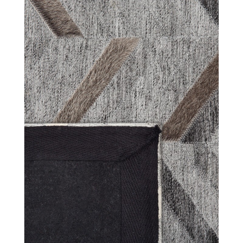 Dywan skórzany 140 x 200 cm szary ARKUM