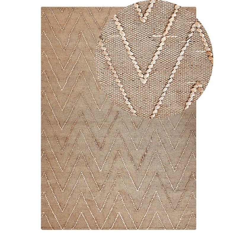 Dywan z juty 160 x 230 cm beżowy DADAY