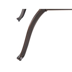 Stół ogrodowy LIZZANO 165 cm 102 cm Metal Ciemnobrązowy