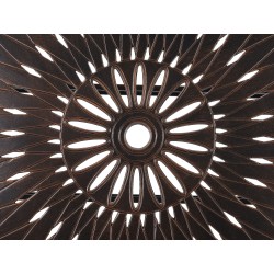 Stół ogrodowy LIZZANO 165 cm 102 cm Metal Ciemnobrązowy