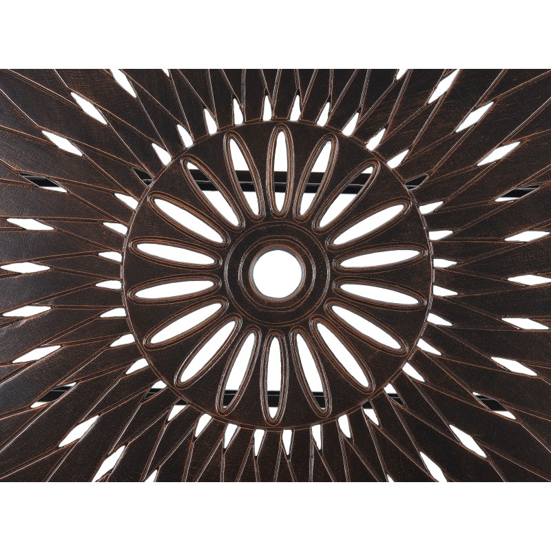 Stół ogrodowy LIZZANO 165 cm 102 cm Metal Ciemnobrązowy