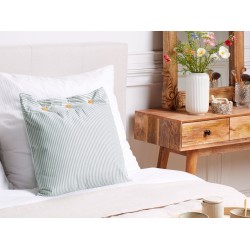 Poduszka dekoracyjna SEBRINE 45 x 45 cm Miętowy W paski