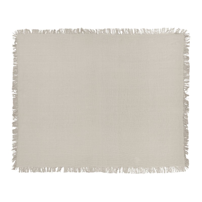 Narzuta na łóżko YERBENT Bawełna 150 x 200 cm Jasnoszary