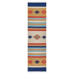 Dywan bawełniany kilim 80 x 300 cm wielokolorowy TARONIK
