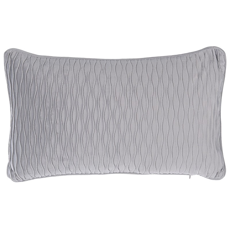 Zestaw 2 poduszek dekoracyjnych MOTARI Welur 30 x 50 cm Szary Wzór geometryczny