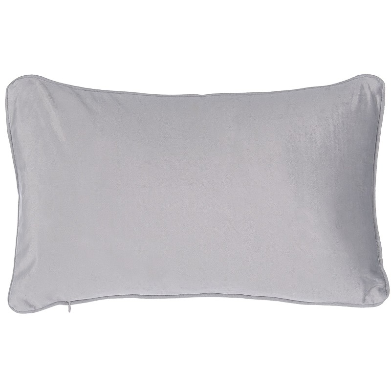 Zestaw 2 poduszek dekoracyjnych MOTARI Welur 30 x 50 cm Szary Wzór geometryczny