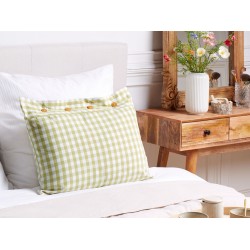 Poduszka dekoracyjna TALYA 40 x 60 cm Oliwkowy W kratkę