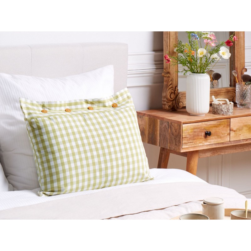 Poduszka dekoracyjna TALYA 40 x 60 cm Oliwkowy W kratkę