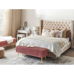 Koc ASAKA Bawełna 130 x 180 cm Beżowy