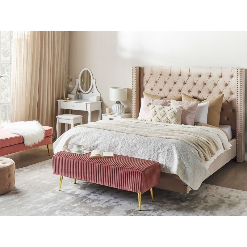 Koc ASAKA Bawełna 130 x 180 cm Beżowy