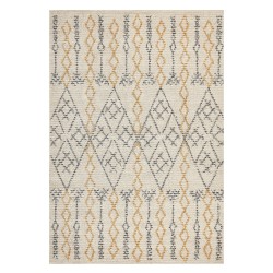 Dywan bawełniany 140 x 200 cm beżowo-żółty KADAPA