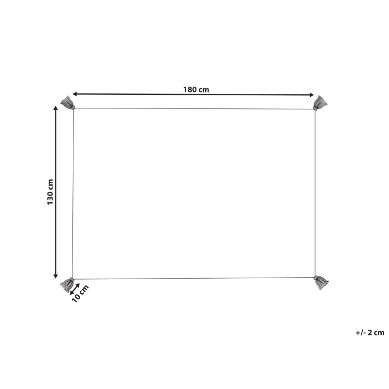 Koc DIBRUGARH Bawełna 130 x 180 cm Kolorowy