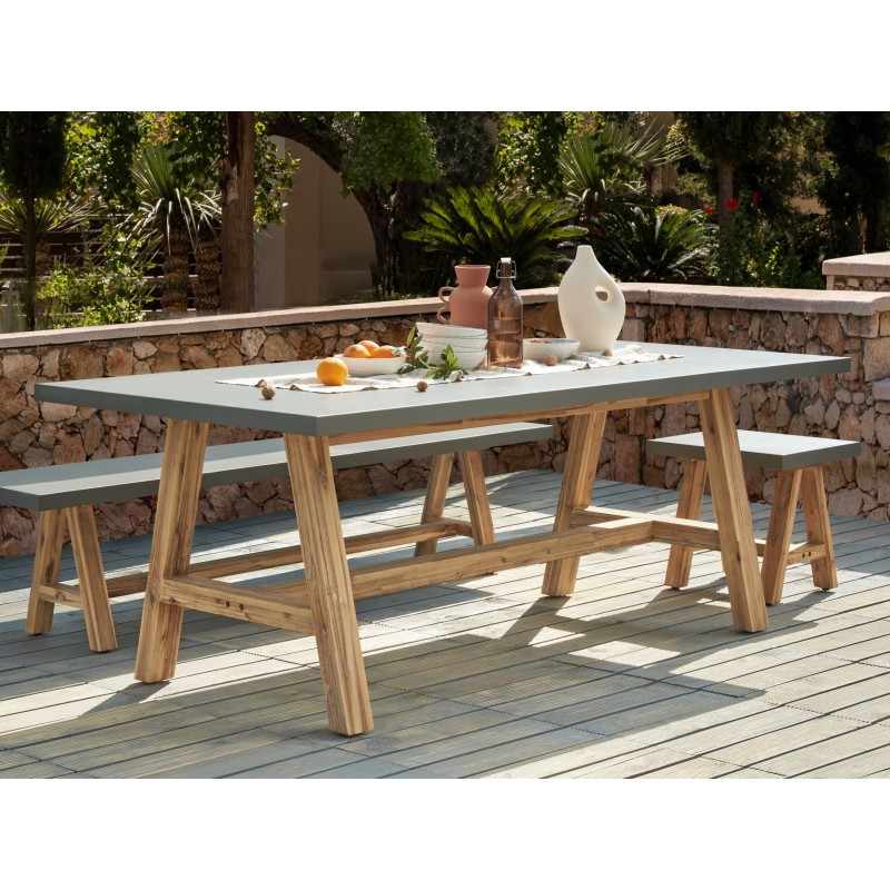 Stół ogrodowy TONNARE 100 cm 200 cm Beton Szary