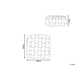 Welurowa poduszka dekoracyjna supeł 30 x 30 cm niebieska SIRALI