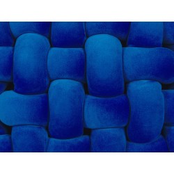 Welurowa poduszka dekoracyjna supeł 30 x 30 cm niebieska SIRALI