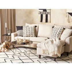 Poduszka dekoracyjna MAYS Bawełna 45 x 45 cm Biały Wzór geometryczny