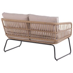 Zestaw ogrodowy ze stolikiem dla 4 osób RAVELLO Technorattan Naturalny