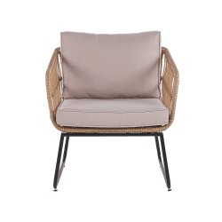 Zestaw ogrodowy ze stolikiem dla 4 osób RAVELLO Technorattan Naturalny