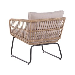 Zestaw ogrodowy ze stolikiem dla 4 osób RAVELLO Technorattan Naturalny