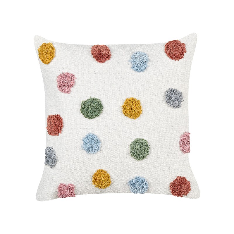 2 bawełniane poduszki dla dzieci w kropki 45 x 45 cm wielokolorowe WALLFLOWER