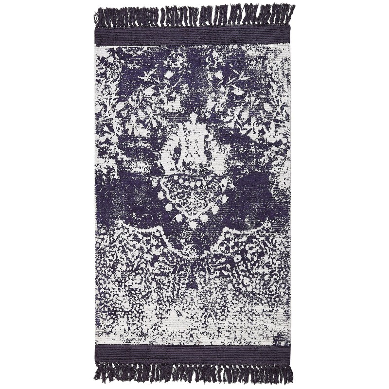 Dywan z wiskozy 80 x 150 cm fioletowy z białym AKARSU