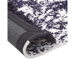 Dywan z wiskozy 80 x 150 cm fioletowy z białym AKARSU