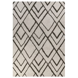 Dywan bawełniany włochacz 160 x 230 cm złamana biel z zielonym YESILKOY