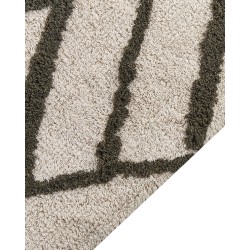 Dywan bawełniany włochacz 160 x 230 cm złamana biel z zielonym YESILKOY