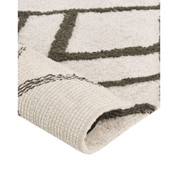 Dywan bawełniany włochacz 160 x 230 cm złamana biel z zielonym YESILKOY