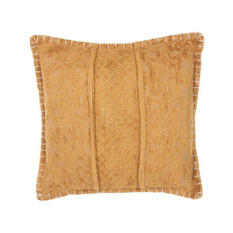 Poduszka dekoracyjna KAVALAM 45 x 45 cm Musztardowy Jednolity