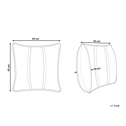 Poduszka dekoracyjna KAVALAM 45 x 45 cm Musztardowy Jednolity